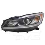 Left Headlamp assy composite LX; Sedan; Halogen; w/o DRL - HONDA ACCORD 2016-2017