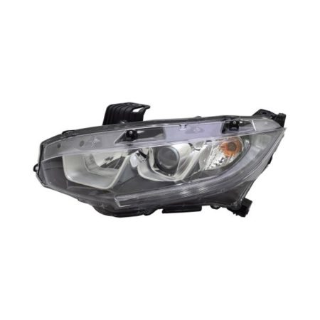 Left Headlamp Assy Composite Sedan; Halogen