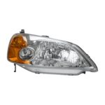 Right Headlamp assy composite 4dr sedan; includes side marker/park/signal lamps; w/o bulbs or sockets - HONDA CIVIC 2001-2003