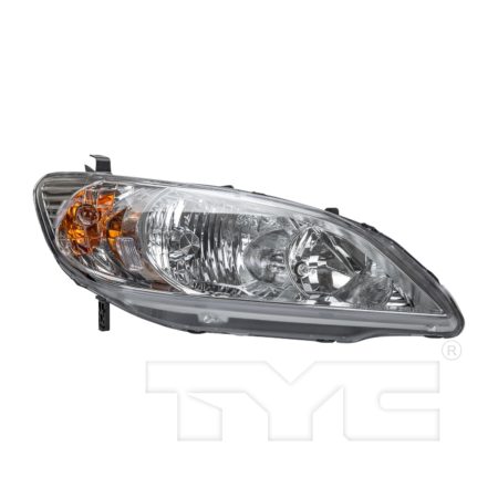 Right Headlamp assy composite HYBRID; includes side marker/park/signal lamps; w/o bulbs or sockets - HONDA CIVIC 2004-2005