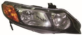 Right Headlamp Assy Composite 4Dr Sedan; Includes Side Marker/Park/Signal Lamps; W/O Bulbs Or Sockets