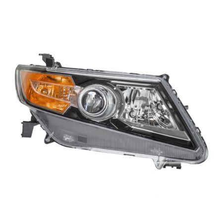 Right Headlamp Assy Composite Halogen; Black Bezel - HONDA ODYSSEY 2014-2017