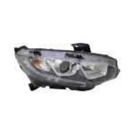Right Headlamp assy composite Sedan; Halogen - HONDA CIVIC 2016-2020