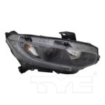 Right Headlamp assy composite Sedan/Coupe; Halogen - HONDA CIVIC 2019-2021
