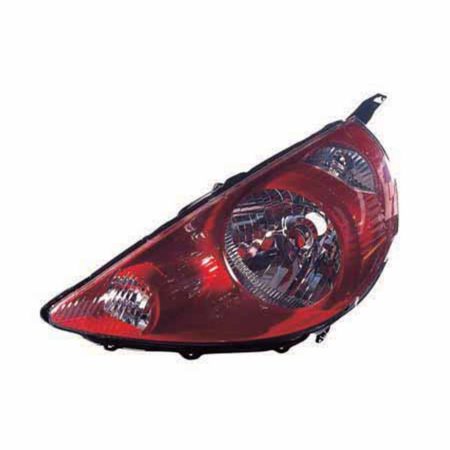 Left Headlamp lens/housing Milano Red; Code R81 - HONDA FIT 2007-2008