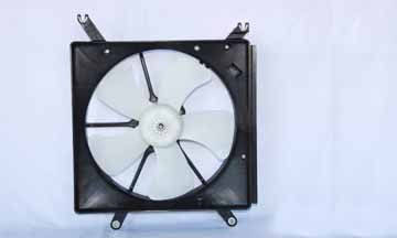 Radiator cooling fan assy includes motor/blade/shroud; 4dr sedan/4dr wagon; w/auto trans; Denso brand - HONDA ACCORD 1990-1993