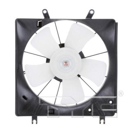 Radiator cooling fan assy includes motor/blade/shroud; w/V6 engine; Denso design; left side - HONDA ACCORD 2003-2005