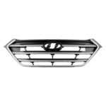 Grille assy w/o Pedestrian Recognition; Black/Chrome - HYUNDAI TUCSON 2016-2017