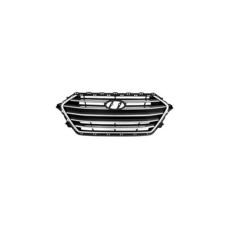 Grille assy 1.4L TURBO|2.0L; Sedan; USA Built; Silver - HYUNDAI ELANTRA 2017-2018