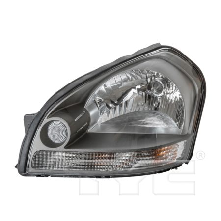 Left Headlamp assy composite Clear Reflector; Gray Bezel - HYUNDAI TUCSON 2005-2009