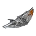 Left Headlamp Assy Composite Limited/Se; Halogen; Type 2; Chrome Bezel - HYUNDAI SONATA 2011-2014