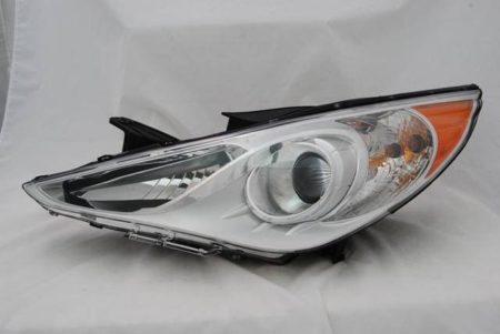 Left Headlamp Assy Composite Gls; Halogen; Type 1; White Bezel