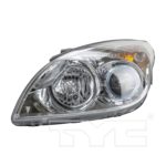 Left Headlamp assy composite H/B; From 7-1-09; w/o Chrome Ring Cornering Lamp Bezel - HYUNDAI ELANTRA 2010-2012