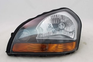 Left Headlamp assy composite Orange Reflector; Black Bezel - HYUNDAI TUCSON 2009-2009
