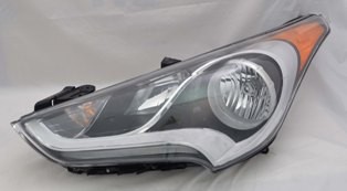 Left Headlamp assy composite Std Type - HYUNDAI VELOSTER 2012-2017