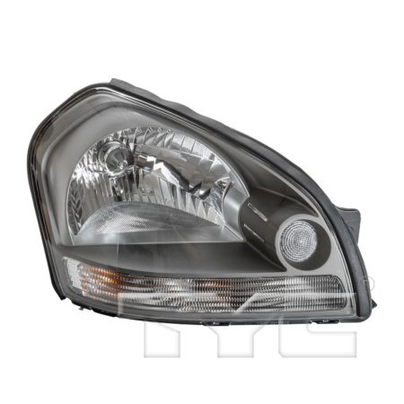 Right Headlamp assy composite Clear Reflector; Gray Bezel - HYUNDAI TUCSON 2005-2009