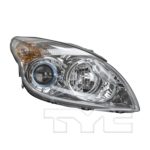 Right Headlamp assy composite H/B; To 7-1-09; w/Chrome Ring Cornering Lamp Bezel - HYUNDAI ELANTRA 2009-2009
