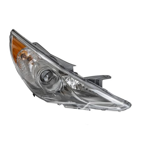 Right Headlamp Assy Composite Limited/Se; Halogen; Type 2; Chrome Bezel - HYUNDAI SONATA 2011-2014