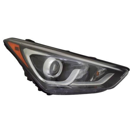 Right Headlamp assy composite Halogen; Projector Type; w/LED Accent - HYUNDAI SANTA FE SPORT 2017-2018