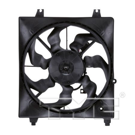 Radiator cooling fan assy left side; 2.7L engine; w/o towing package - HYUNDAI SANTA FE 2007-2009