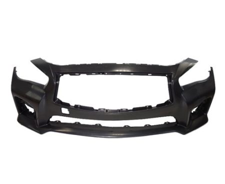 Front bumper cover RED SPORT 400|SPORT; w/o Object Sensors; prime - INFINITI Q50 2014-2017