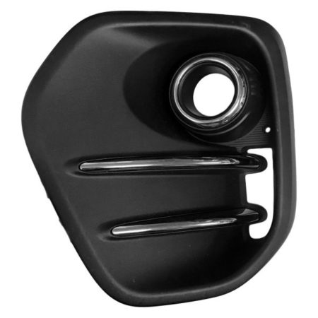 Left Front bumper insert FWD; Halogen Lamps; Fog Lamp Bezel; w/Fog Lamps; Matte Black - KIA SPORTAGE 2017-2019