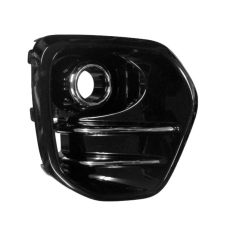 Right Front bumper insert FWD; Halogen Lamps; Fog Lamp Bezel; w/Fog Lamps; Gloss Black - KIA SPORTAGE 2017-2019