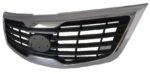 Grille Assy 2.4L; Black Insert; W/Chrome Molding; Glossy Finish - KIA SPORTAGE 2011-2012