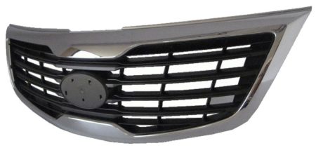 Grille Assy 2.4L; Black Insert; W/Chrome Molding; Glossy Finish - KIA SPORTAGE 2011-2012