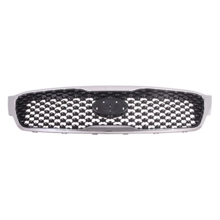 Grille Assy Limited/Sx; W/O Around View Monitor; Gloss Black/Chrome - KIA SORENTO 2016-2018