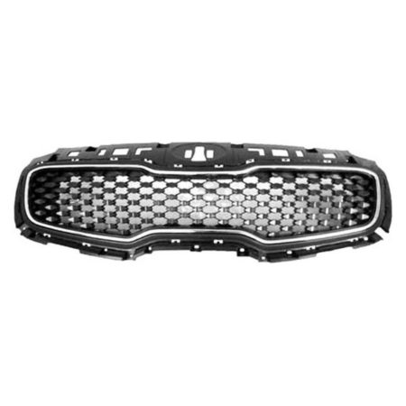 Grille assy FWD; Flat Black; w/Chrome Frame - KIA SPORTAGE 2017-2019