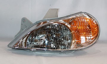Left Headlamp assy composite includes park/signal/marker lamps; 4dr hatchback; Cinco - KIA RIO 2002-2002