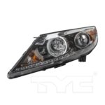 Left Headlamp assy composite SX; Halogen; w/LED Driving Lamps - KIA SPORTAGE 2011-2012