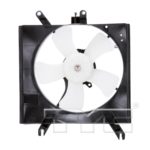 Radiator cooling fan assy includes motor/blade/shroud; w/1.6L engine; w/auto trans - KIA RIO 2001-2004