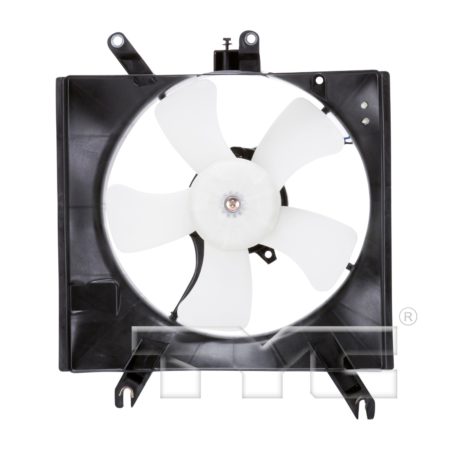 Radiator cooling fan assy includes motor/blade/shroud; w/1.6L engine; w/auto trans - KIA RIO 2001-2004