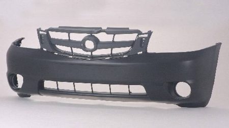 Front bumper cover w/o fog lamp holes; cut if needed; matte-gray - MAZDA TRIBUTE 2001-2004