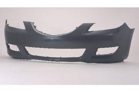 Front bumper cover Sedan; Std Type; w/Fog Lamps; prime - MAZDA 3 2004-2006