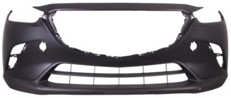 Front bumper cover w/o Chrome Mldg; Smooth Upper/Textured Center & Lower; prime - MAZDA CX-3 2016-2022