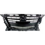 Grille Assy Japan Built; W/O Collision Warning; Gloss Black - MAZDA 3 2014-2016