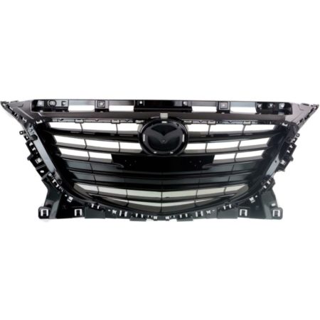 Grille Assy Japan Built; W/O Collision Warning; Gloss Black - MAZDA 3 2014-2016