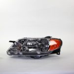 Left Headlamp assy composite 4dr sedan; w/aluminum bezel - MAZDA PROTEGE 2001-2003