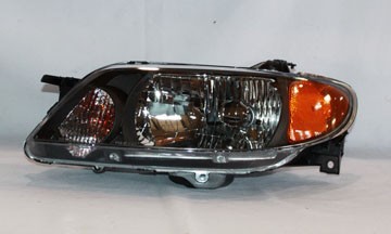 Left Headlamp assy composite 4dr sedan; w/metal coat bezel - MAZDA PROTEGE 2001-2003
