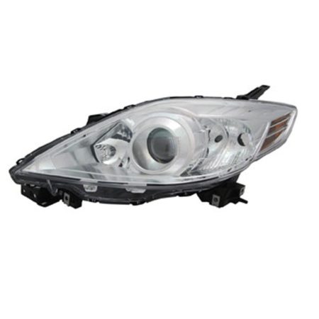 Left Headlamp lens/housing Halogen; w/Chrome Bezel - MAZDA 5 2008-2010