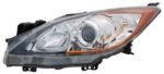 Left Headlamp lens/housing Halogen; 5 Speed Trans - MAZDA 3 2010-2013