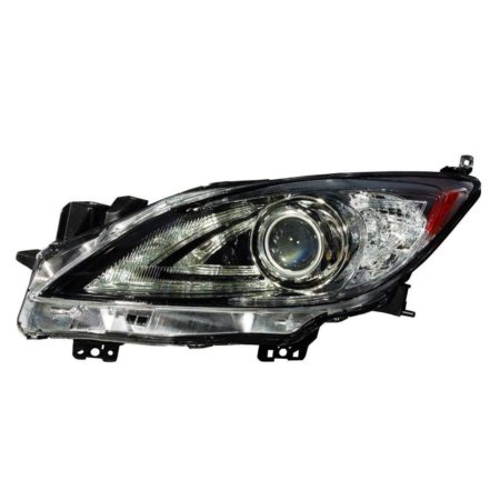 Left Headlamp lens/housing H/B; HID; w/o Auto Level Control; w/DRL - MAZDA 3 2010-2013