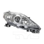 Right Headlamp lens/housing Halogen; w/Chrome Bezel - MAZDA 5 2008-2010