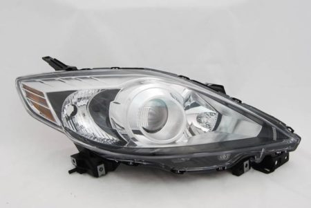 Right Headlamp lens/housing Halogen; w/Black Bezel - MAZDA 5 2008-2009
