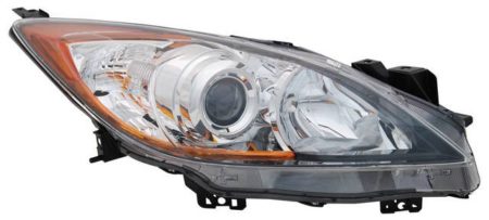 Right Headlamp Lens/Housing Halogen; 5 Speed Trans - MAZDA 3 2010-2013