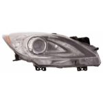 Right Headlamp lens/housing Sedan; HID; w/o Auto Level Control; w/o DRL - MAZDA 3 2010-2011