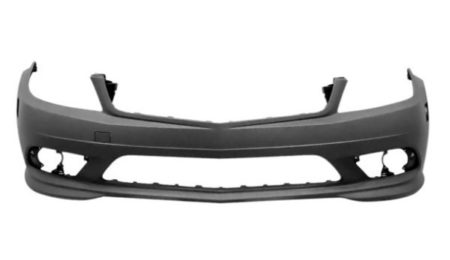 Front Bumper Cover W204; W/Amg Styling Pkg; W/O H/Lamp Washers; W/O Parktronic; Primed - MERCEDES-BENZ C230 2008-2009